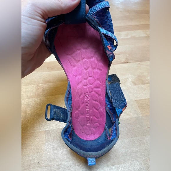 Merrell Hydro Monarch Sandal Velcro Adjustable Strap Outdoor 7M Big Girl Shoe - Picture 4 of 16